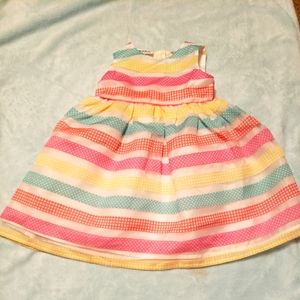 Colorful summer dress made by Blueberi Blvd shell and lining 100% Polyester.